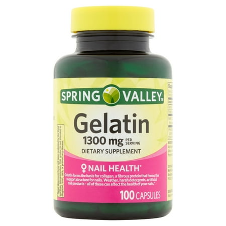 Spring Valley Gelatin Capsules, 1300 mg, 100 Ct