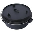 thumbnail image 6 of Pre-Seasoned Cast Iron Dutch Oven Skillet Lid Camping Deep Pot BBQ Baking Campfire 12 Quart, 6 of 9