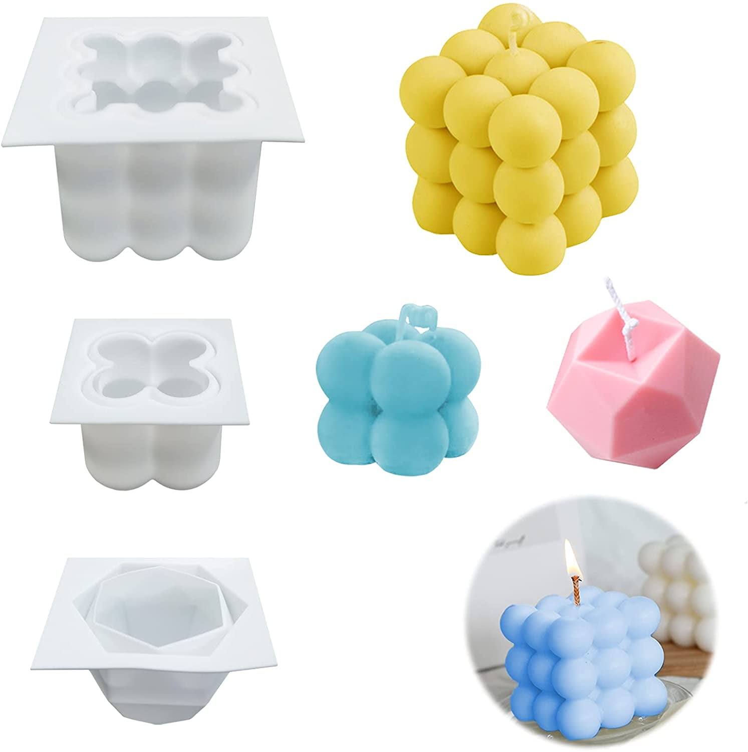 DIY Aromatherapy Candle Mould Iceberg Plastic Mold for Handmade Candles  Candle Making Supplies Home Decoration Wax Molds Form