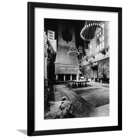 Biltmore Five Light - Banquet Hall in Biltmore Mansion Framed Print Wall Art
