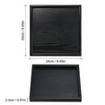 thumbnail image 2 of Bandeja de servicio cuadrada de madera Uxcell de 9.4" Platter decorativo para el hogar y la cocina, vela, negra, 2 of 5