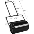 thumbnail image 2 of 19in Lawn Grass Roller,Tow Behind Water/Sand Filled Lawn Sod Rollers,Heavy Duty Steel Sod Roller,Cylindrical Iron Lawn Roller,with U-Shaped Handle,for Garden, Lawn, Park, Backyard, Farm (Black), 2 of 9