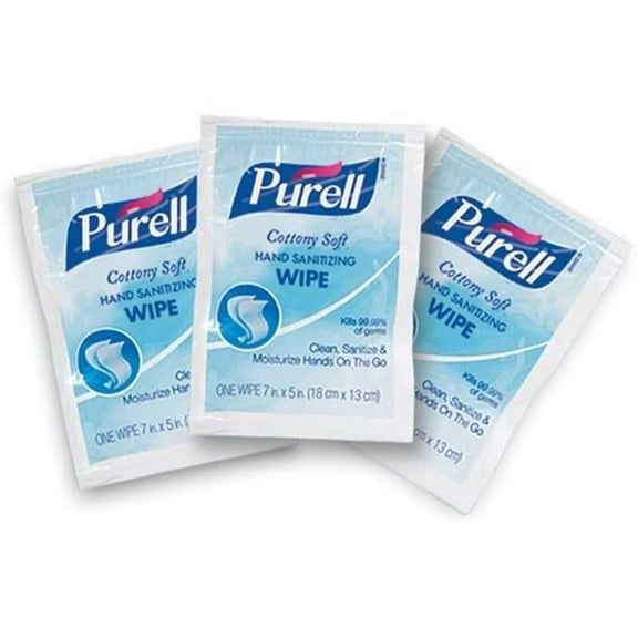 Purell  Soft Hand Sanitizing Cotton Wipes, White & Blue - Pack of 1000