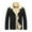 Black, variant on Herrnalise Men's Fashion Casual Cotton Thickened Warm Windproof Jacket Long Sleeve Lapel Oversize Coat Green