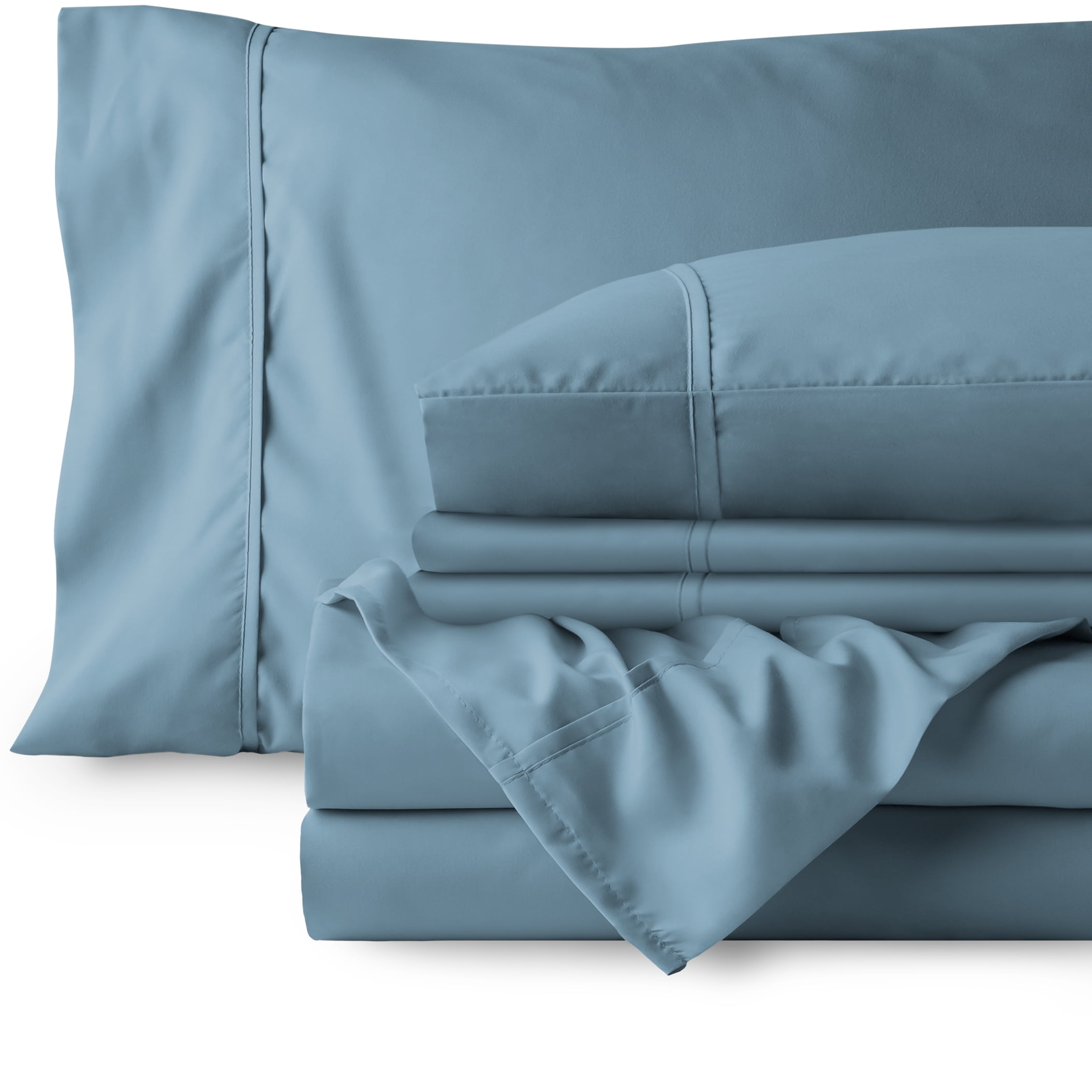 Bare Home 7 Piece 1800 Collection Deep Pocket Bed Sheet Set Ultra