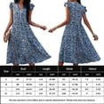 thumbnail image 2 of Vestido De Verano Vestidos de playa para mujer Vestido largo suelto con estampado floral informal (Azul M) Cgtredaw para Mujer Azul T XXL, 2 of 8
