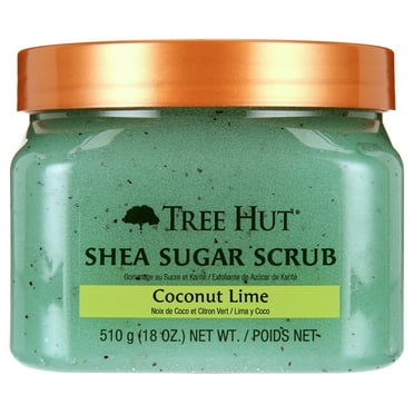 Tree Hut Shea Sugar Scrub Coconut Lime, 18oz, Ultra Hydrating and Exfoliating Scrub for Nourishing Essential Body Care