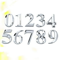 Soimiss 10pcs Modern House Numbers Silver Address Number Door Sign