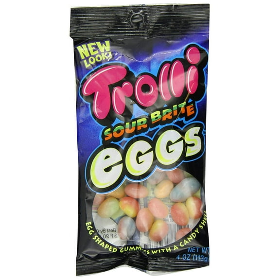 Trolli Sour Brite Eggs Gummi Candy, 4 oz - Case of 12