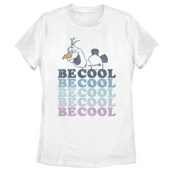 Women's Frozen 2 Olaf Be Cool  Graphic Tee White 2X Large