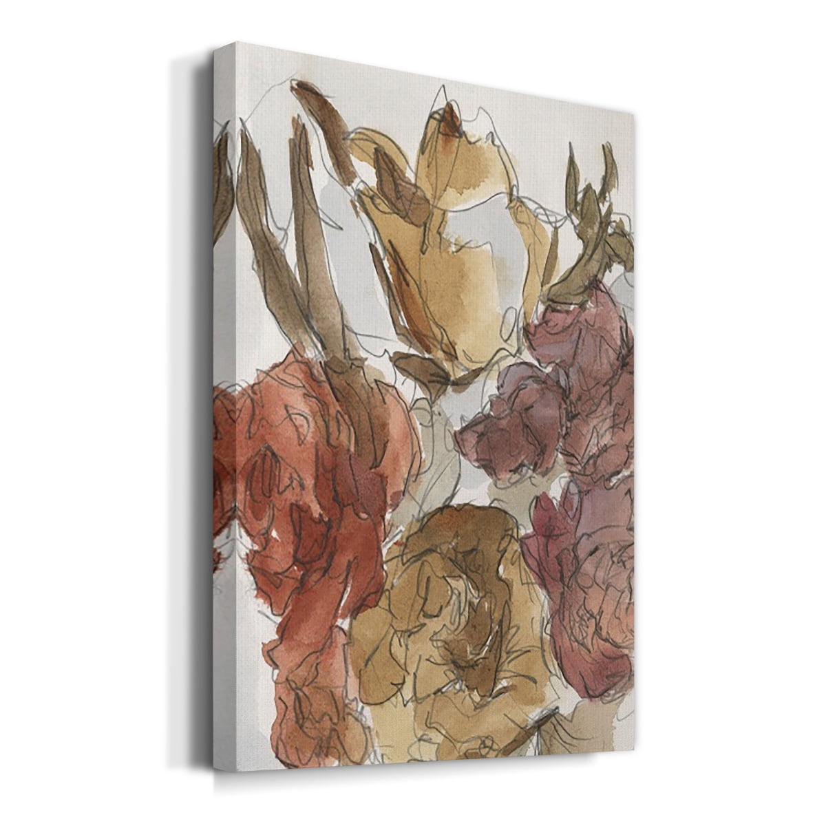 Cropped Floral Arrangement I Premium Gallery Wrapped Canvas - Ready to Hang