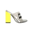 thumbnail image 2 of Women Vogue77 Perspex Open Toe Chunky Block Heel Mule Sandal 18592, 2 of 6