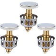 thumbnail image 1 of Upgraded Universal Bathroom Sink Stopper, Sink Drain Plug, Bullet Core Push Type Basin Pop Up Tub Stopper, 1 of 5