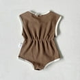 thumbnail image 7 of Weebloom Baby Girl Clothes Set Boys Clothes Knitted Sleeveless Jumpsuit Bodysuit Summer Girls Romper Coffee 0-3 Months, 7 of 7