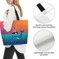 thumbnail image 3 of Easygdp Lighthouse and Whale Bolsas Tote para Mujer, Bolsos de Hombro para Viaje, Bolsos de Mano de Gran Capacidad para Compras y Trabajo, 3 of 8