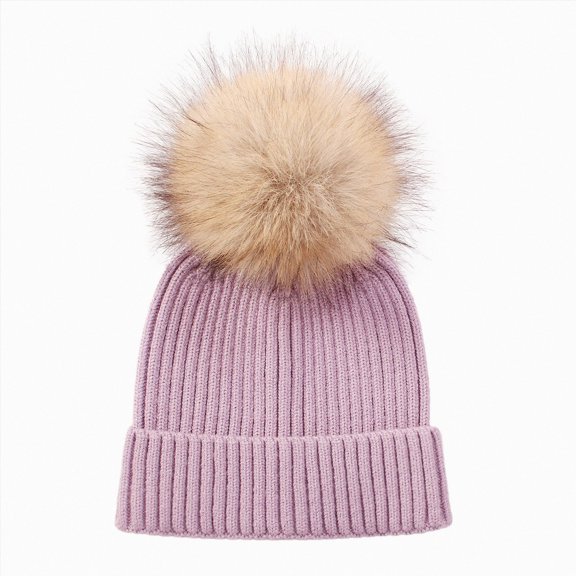 3-8 Years Girls Winter Hat Kids Winter Hat Winter Knit Beanie with Pom Pom and Earflaps Warm Fleece Lined
