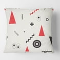 thumbnail image 2 of Designart Triangular Retro Design III' Mid-Century Modern Throw Pillow - 18x18, 2 of 2