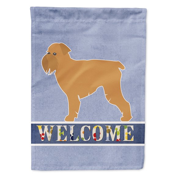 Brussels Griffon Welcome Flag Canvas House Size