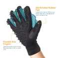 thumbnail image 4 of COOLJOB Patented Pet Grooming Gloves with Web, Reusable Washable Cleaning Brush Massage Hair Remover for Short Long Haired Dog Cat Horse Animal, Washing Bathing Shedding Supplies, Medium, Blue Black, 4 of 7