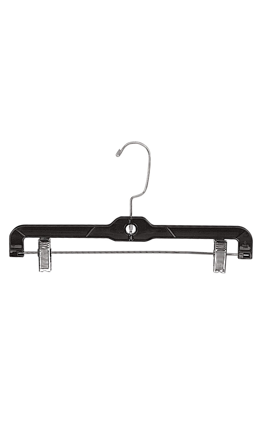 The Hanger Store 20 Black 35cm Plastic Adjustable Clip Hangers 
