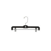 14 inch Black Plastic Skirt and Pants Hangers - Pack of 20