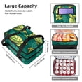 thumbnail image 3 of Turtle Double Layered Insulated Lunch Bag with Two Compartments - Large Capacity Hand-Carried Refrigerated Meal Bag - 7.1x11.4x16.1 Inches, 3 of 6