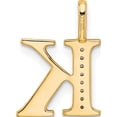 thumbnail image 3 of 10K Yellow Gold Diamond Letter K Initial Pendant (Width 11.79) (Length 15.64) - Jbsp, 3 of 5