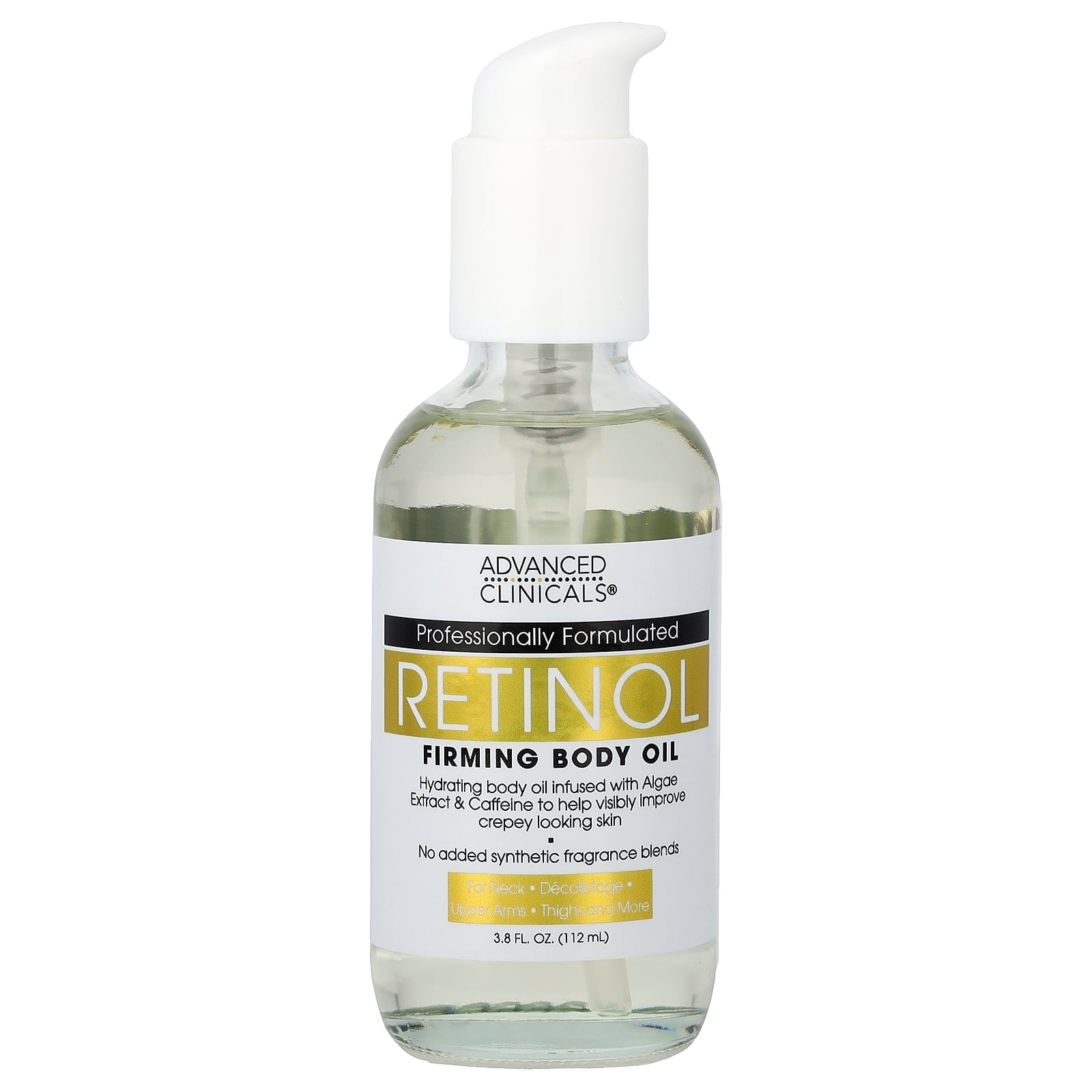 Advanced Clinicals Retinol Firming Body Oil, 3.8 fl oz (112 ml)