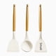 thumbnail image 3 of Espátula de silicona con mango de madera, espátula para cocinar, sartén antiadherente, utensilios de cocina para el hogar, utensilios de cocina de silicona blanca, olla, cuchara, 3 of 6