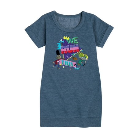 

Hey Arnold! - Retro Arnold and Gerald - Toddler And Youth Girls Fleece Dress
