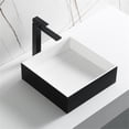 thumbnail image 1 of Pemberly Row Évier Carré en Résine Surface Solide Noir Mat 14 Pouces, 1 of 5