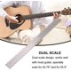 thumbnail image 4 of Herramienta de luthier CHAO para mástil de guitarra con borde recto y muescas, regla de acero inoxidable, medidor de altura de cuerdas de 25 a 25 pulgadas, 4 of 5