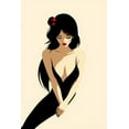 thumbnail image 3 of Elegance Art Print Woman in Black Dress Minimalist Poster [Photo Paper], 3 of 3