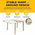 thumbnail image 4 of Easter Table Cloths for 4 Foot Rectangle Tables, Cute Rabbits Eggs Flowers Leaf Butterflies Watercolor Patio Waterproof Elastic Fitted Tablecloths, Washable Rectangular Table Cover for Camping, 4 of 8