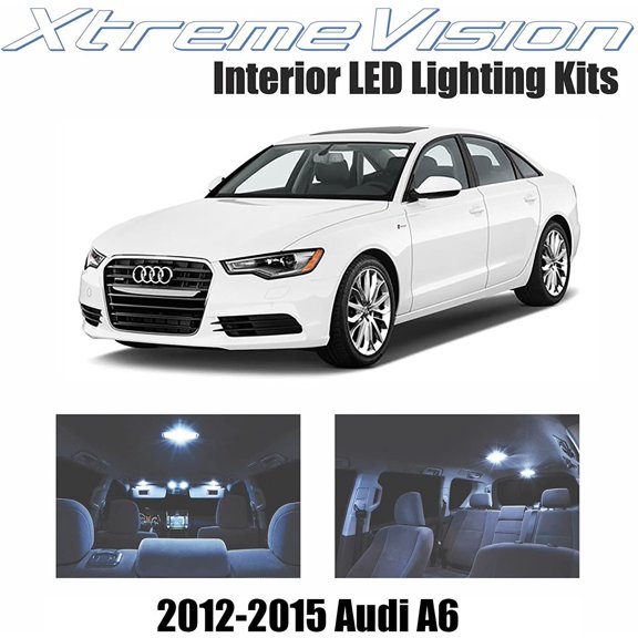 XtremeVision LED for Audi A6 2012-2015 9 Pieces Cool White Premium Interior LED Kit Package   Installation Tool