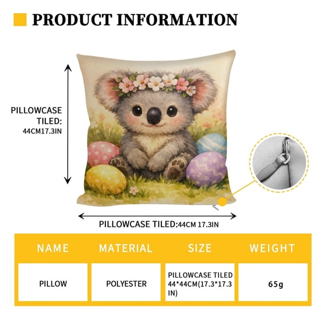 Easter Pillow Covers for Decorative Throw Pillows for Men Women 18X18 Inch Blank White Polyester Pillowcase for Drawing