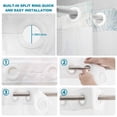 thumbnail image 4 of No Hook Shower Curtain, Blue Seahorse Coastal Shower Curtains for Bathroom with See Through Top Window, Summer Beach Nautical Ocean Coral Waterproof & Washable Bath Curtain Stall 48"x72", 4 of 9