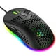 thumbnail image 2 of Ratón para videojuegos Seitruly M8 ligero RGB 6400DPI con carcasa de panal ergonómico para ordenador Gamer con cable USB negro, 2 of 6