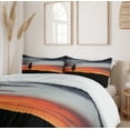 thumbnail image 6 of Ambesonne Western Duvet Cover Set, Cowboy on Horse Silhouette, 2-Calking, Charcoal Grey Multicolor, 6 of 7