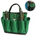 thumbnail image 2 of Garden Tool Bag, Gardening Tote With Pockets Canvas Heavy-duty Large Organizer Bag Carrier Gardening Storage Tote for women Men Garden Plant Tool Set Store Content Bag,Dark green, 2 of 8