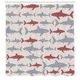 thumbnail image 2 of Ambesonne Sea Animals Shower Curtain, Aquatic Animal Maritime, 69"Wx75"L, Pale Maroon, 2 of 4