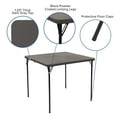 thumbnail image 6 of Emma + Oliver 2.83-Foot Square Bi-Fold Dark Gray Plastic Folding Table with Carrying Handle, 6 of 13