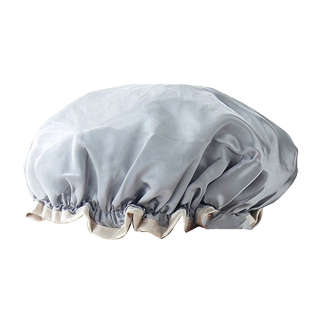 Sonducket Gorro de baño para mujer, suministros para baño, gorros para el pelo de ducha altos impermeables dobles, cubierta para cabeza de niña para Sombreros Gris Sonducket AP010840-11B