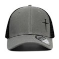 thumbnail image 1 of Gorra MEGOTEKO Jesús Cruz de 3 Clavos Cristiana Plata Negra, 1 of 7
