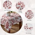 thumbnail image 5 of Red Boho Flower Table Cloth Waterproof Tablecloths, Vintage Paisley Farmhouse Pattern Tablecloth Dining Table Cover for Kitchen Party Tabletop Outdoor, Square Tablecloth 54x54 Inch, 5 of 9