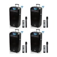 thumbnail image 1 of Pyle PKRK212 1000 Watt Bluetooth Multimedia Vibe Karaoke Audio System (4 Pack), 1 of 8