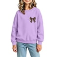 thumbnail image 5 of MKOSPLRT Kids Crew Neck Sweatshirts Funny Bow Graphic Sweat Shirts Long Sleeve Workout Pullover Girls Casual Fall Clothes 1-13 Years, 5 of 7