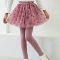 thumbnail image 5 of MKOSPLRT Girls Leggings with Skirt Footless Sparkly Tulle Skirt Pants High Waist Mesh Tiered Tutu Skorts for Kids Toddler Baby 2-12 Years, 5 of 10