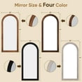 thumbnail image 3 of Antok 71"x32" Arched Full Length Mirror with Stand, Standing Floor Mirror with Solid Wooden Frame Full Body Mirror, Vintage Walnut, 3 of 7