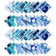thumbnail image 2 of Soimoi 40Pcs Tie Dye Print Precut Fabrics Strips Roll Up 1.5x42inches Cotton Jelly Rolls For Quilting - Blue, 2 of 9